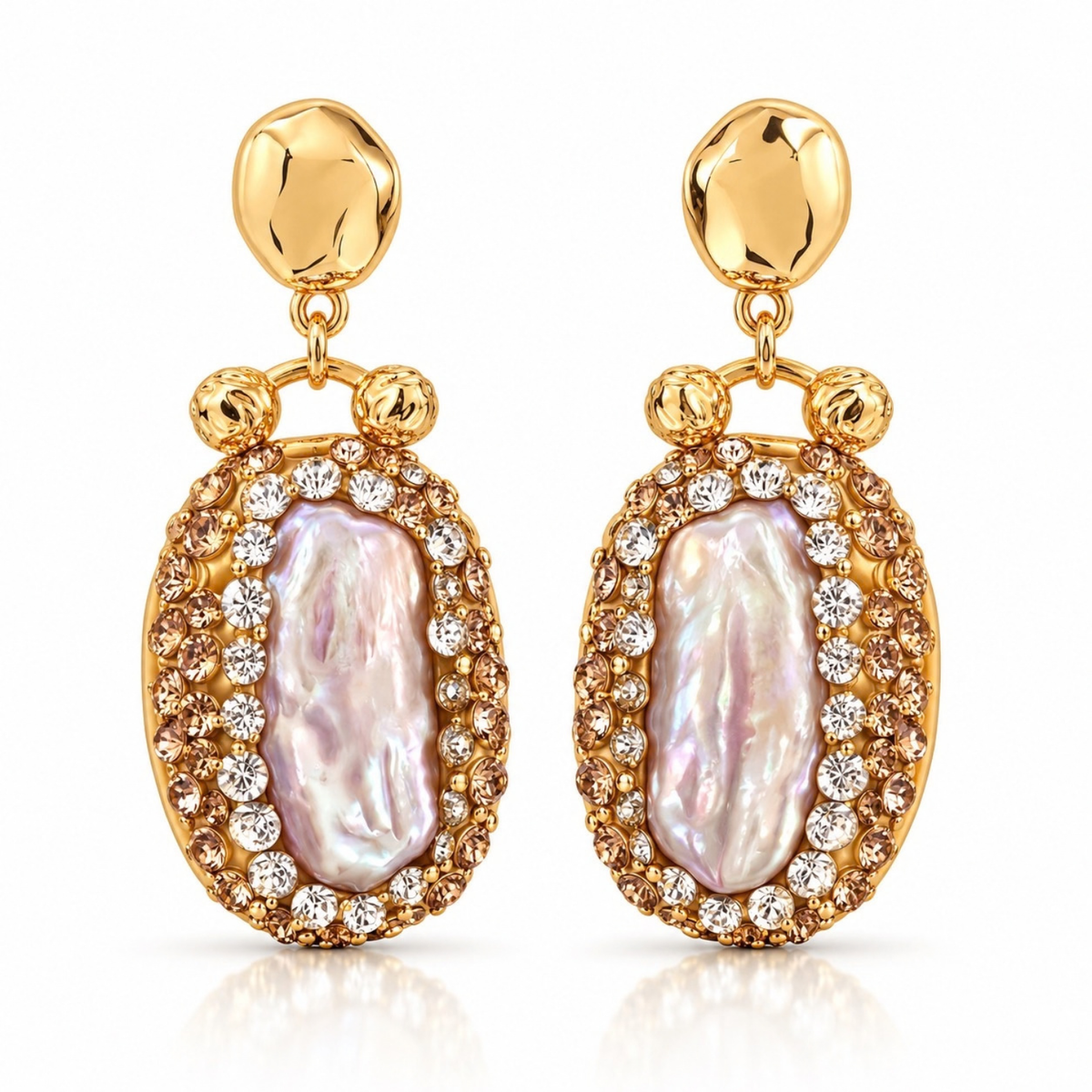 Handmade Baroque Pearl Drop Earrings