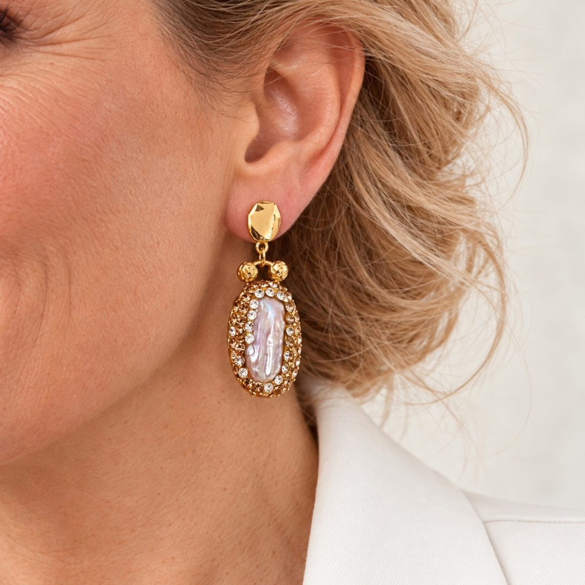 Handmade Baroque Pearl Drop Earrings
